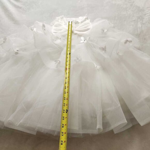 New girl's 4 Princess Daliana x Anthropologie butterfly flower girl dress white - Picture 11 of 12